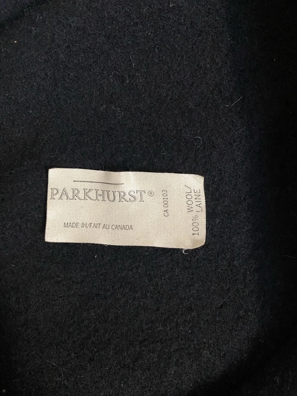 VTG 90’s Parkhurst Canada  Black Wool Beret Hat - Picture 10 of 10